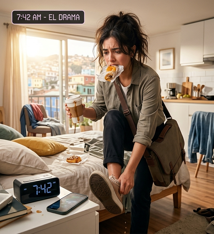 "5 minutitos más": El drama de las mañanas sin tiempo (y cómo desayunar bien sin morir en el intento)